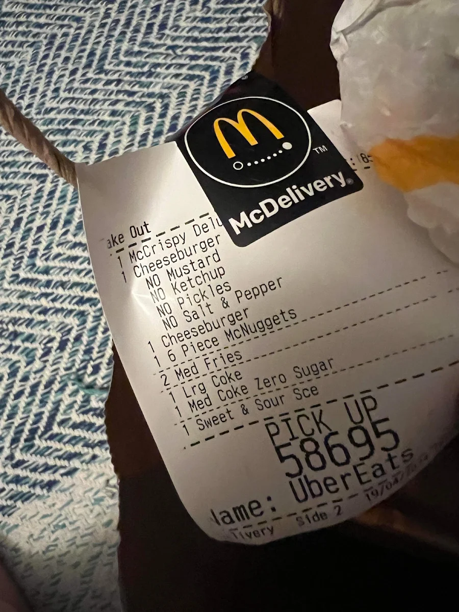 Menu, McDonald's Robina Central