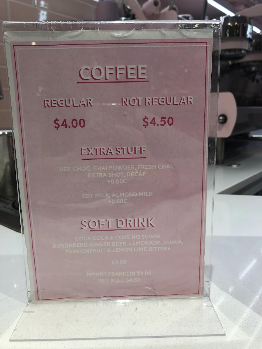 Menu, Pretzel Westfield Carousel Shopping Centre