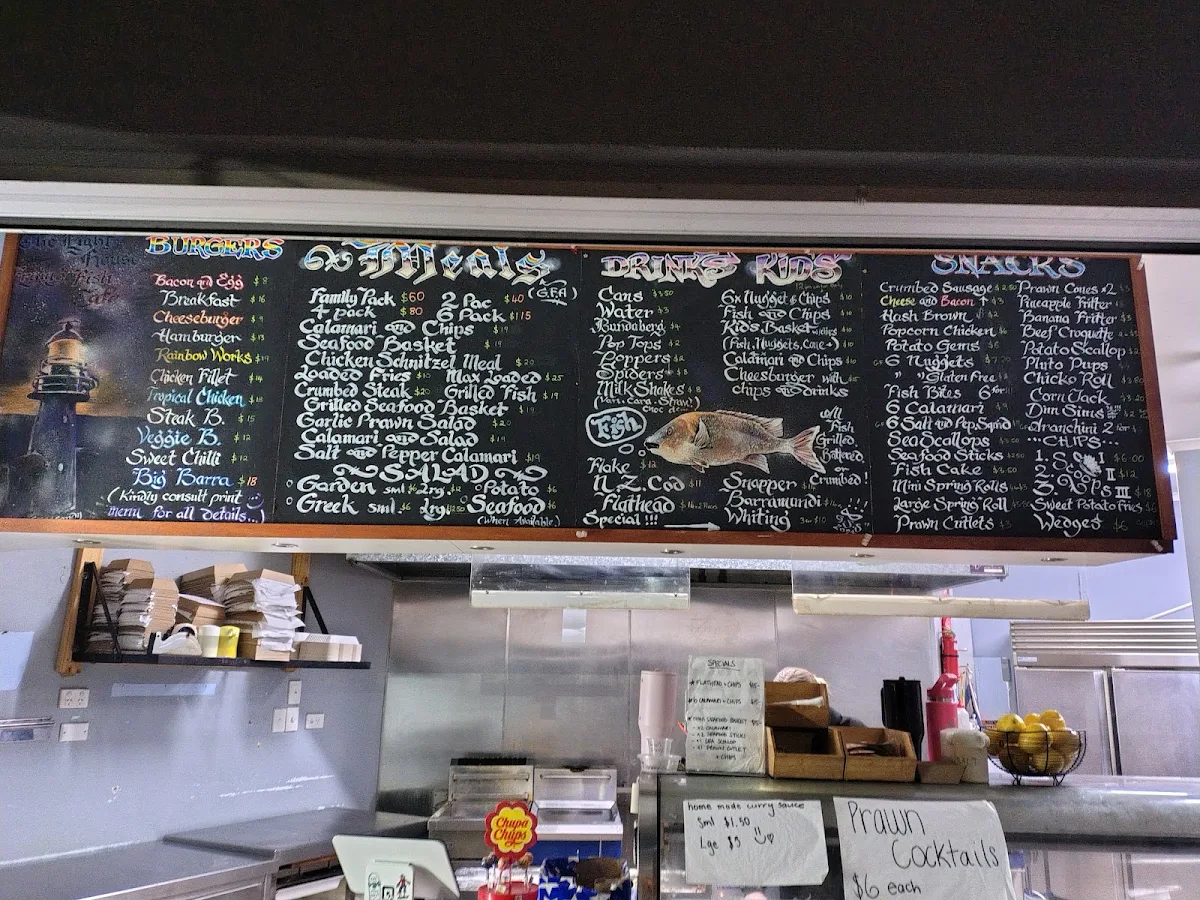 Menu, The Frying Fish Cafe