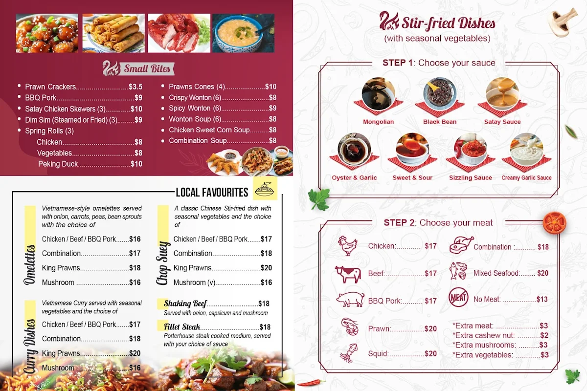 Menu, Silver Swan