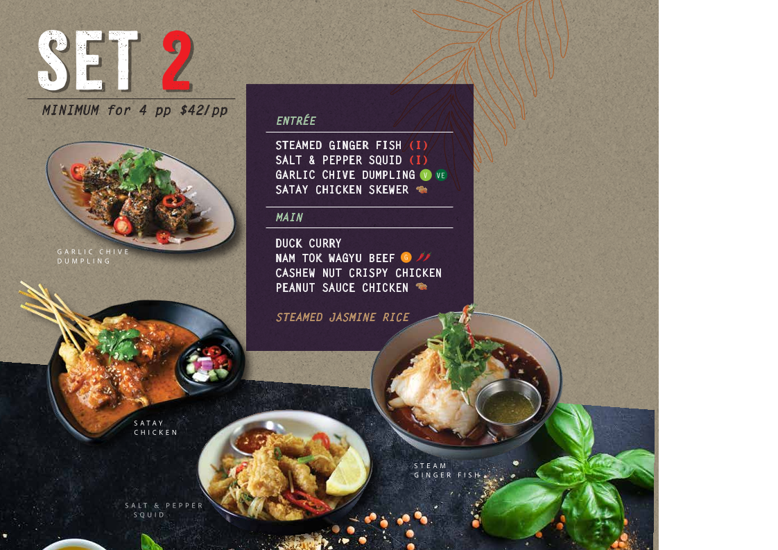 Menu, Kinn Thai Epping