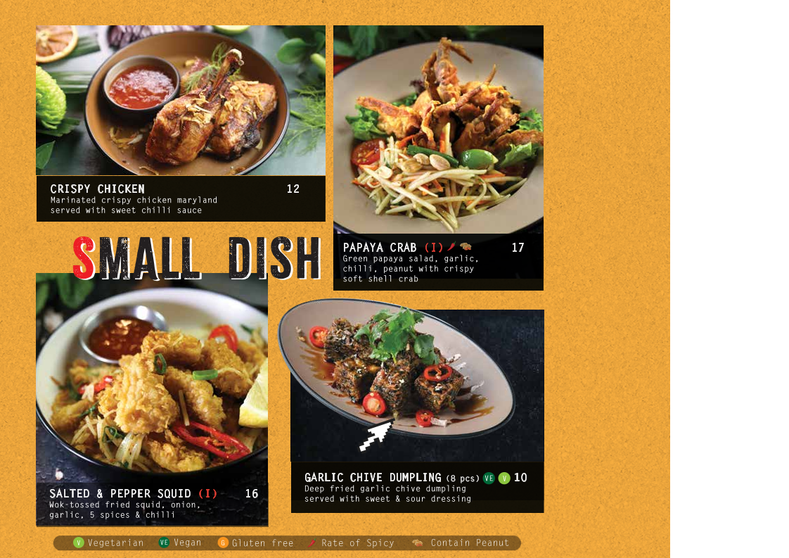 Menu, Kinn Thai Epping