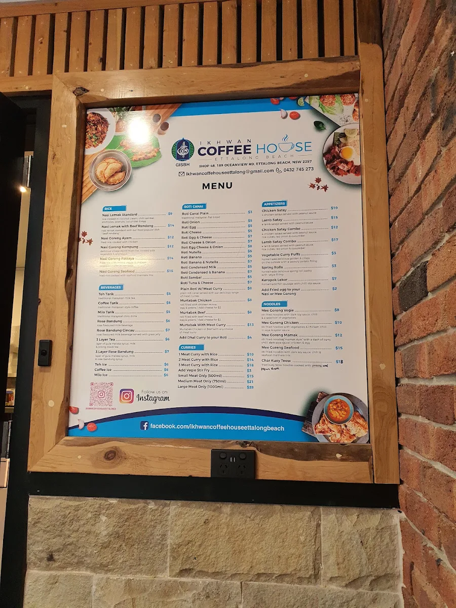 Menu, Warung Malaysia