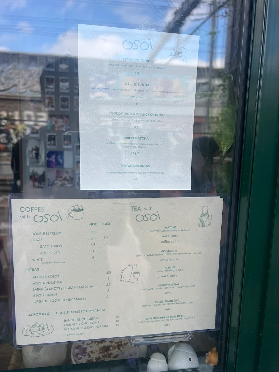 Menu, Osoi