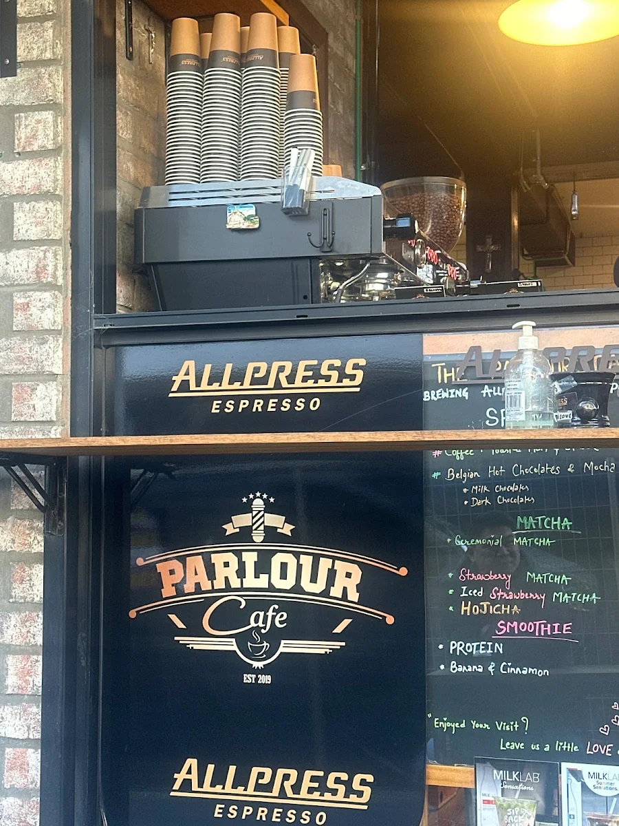 Menu, The Parlour Cafe
