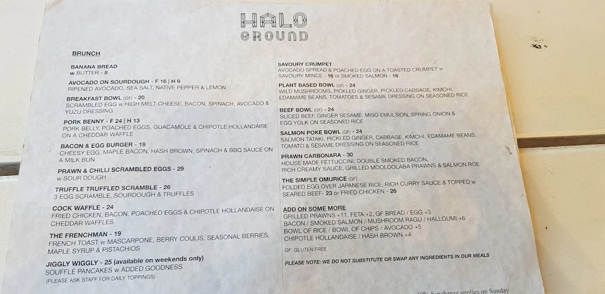 Menu, Honey Dew Valley K-food