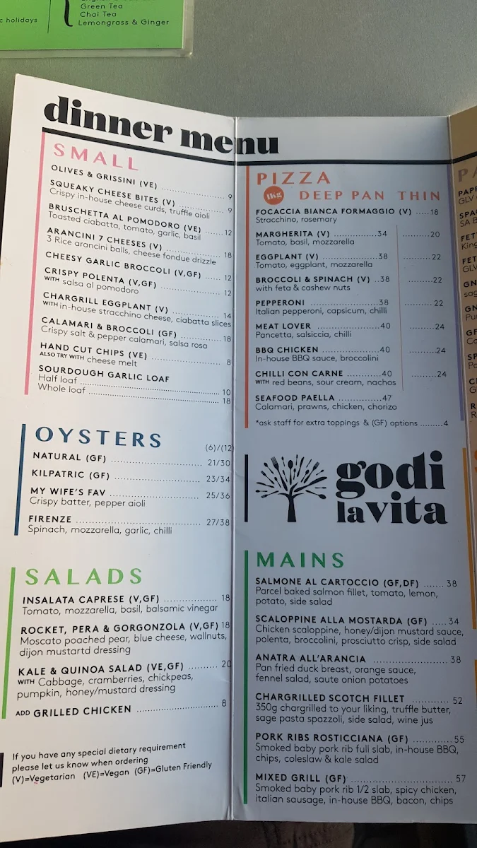 Menu, Godi La Vita