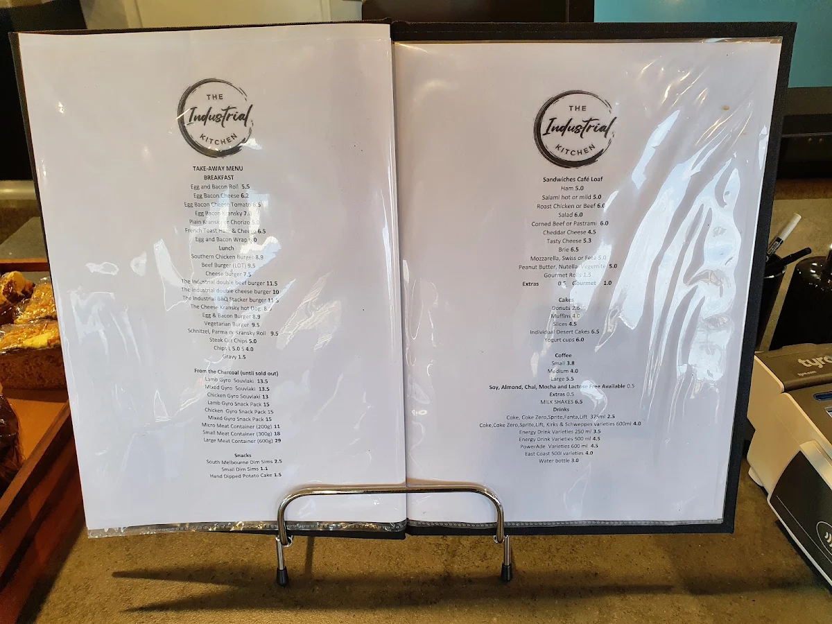 Menu, The Industrial Kitchen