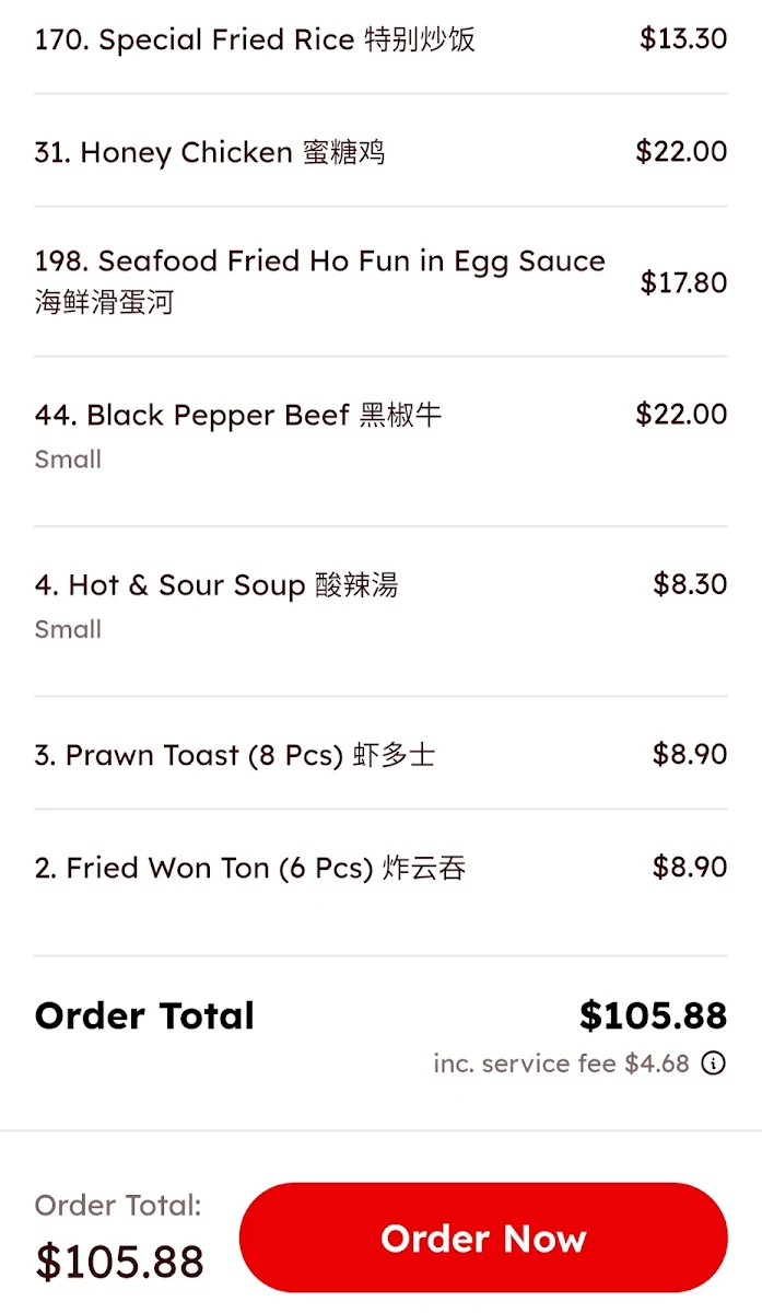 Menu, Happy Union Chinese Restaurant