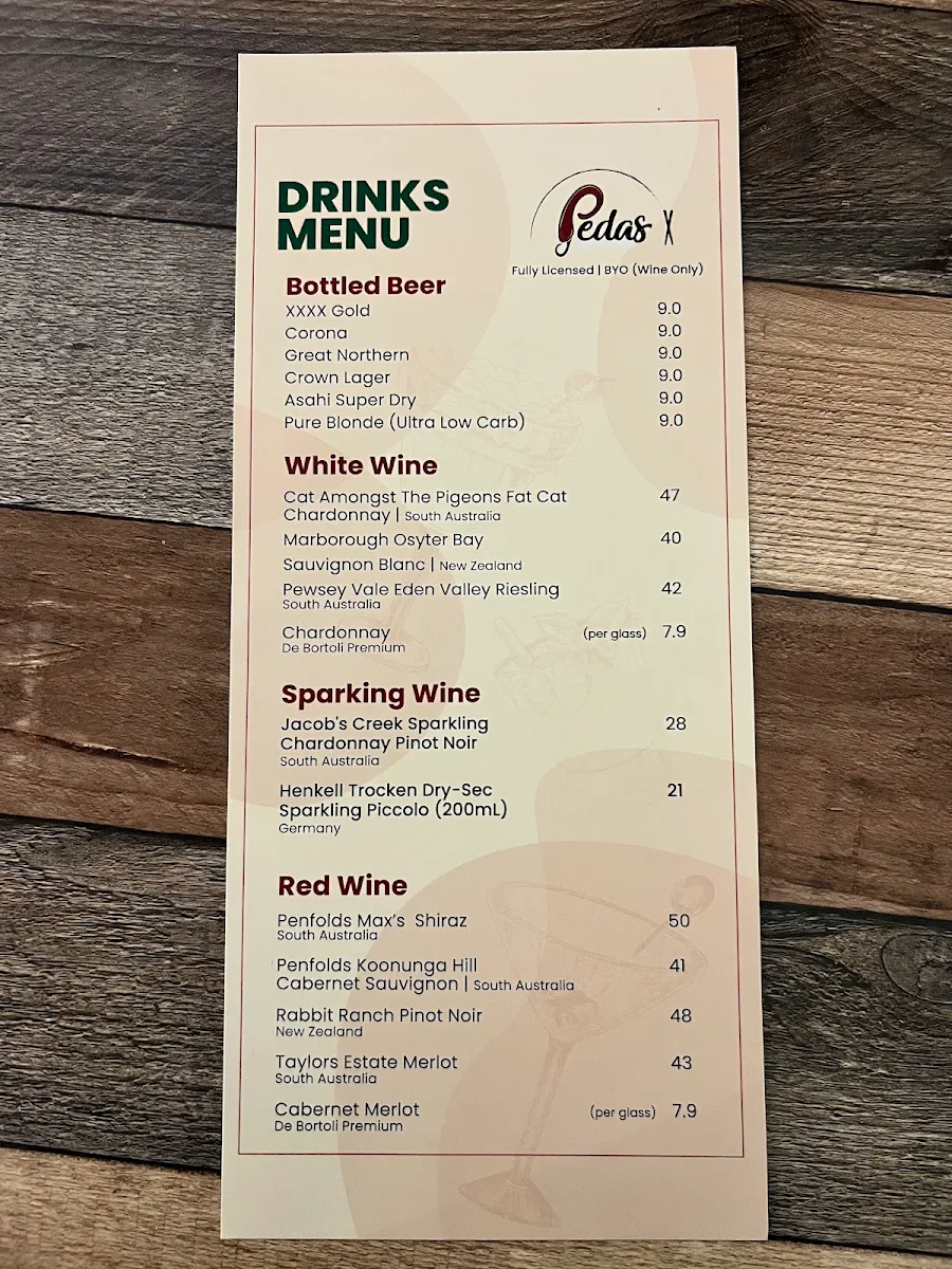 Menu, Pedas Malaysia and Chinese Restaurant