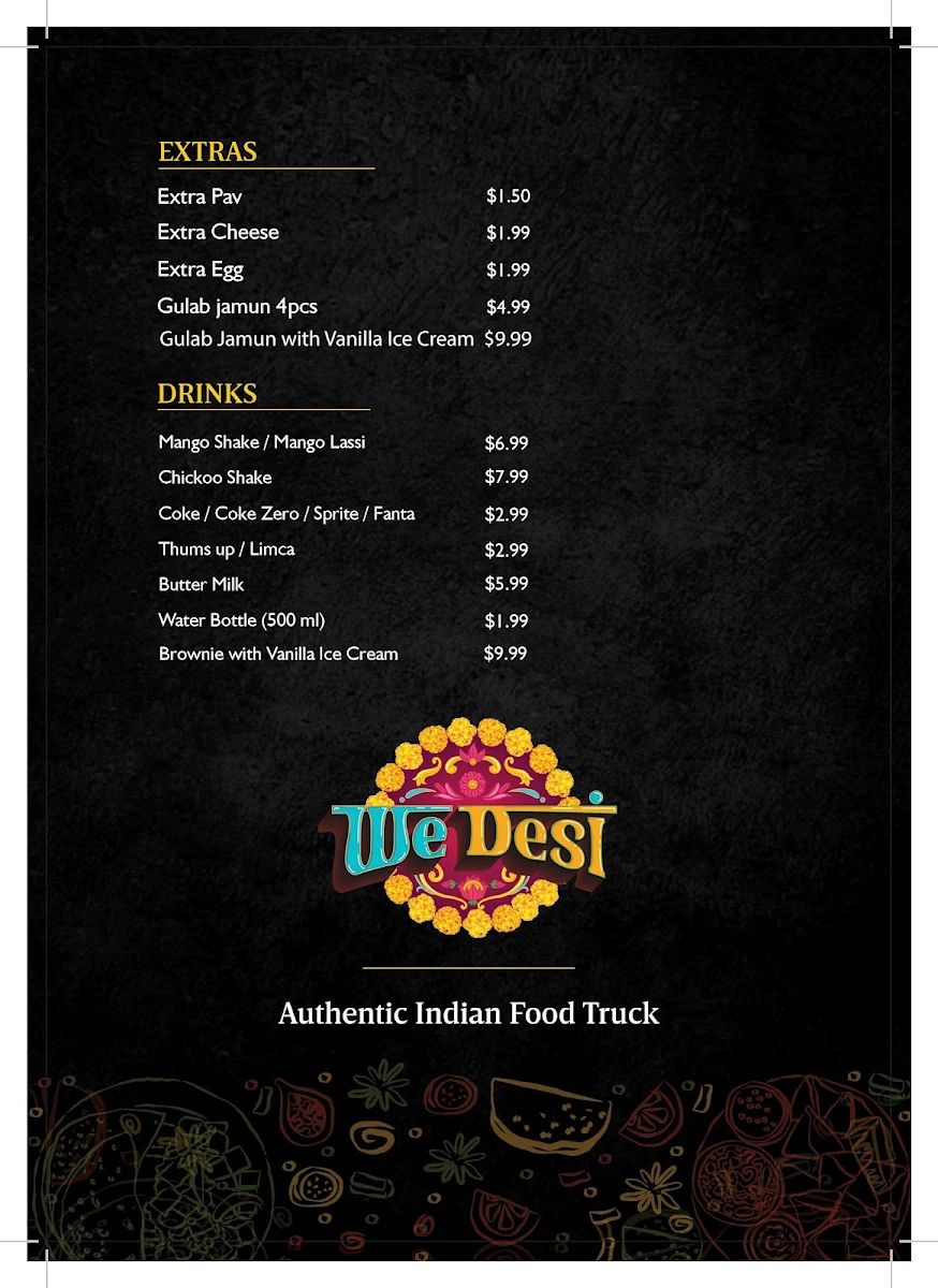 Menu, WE DESI
