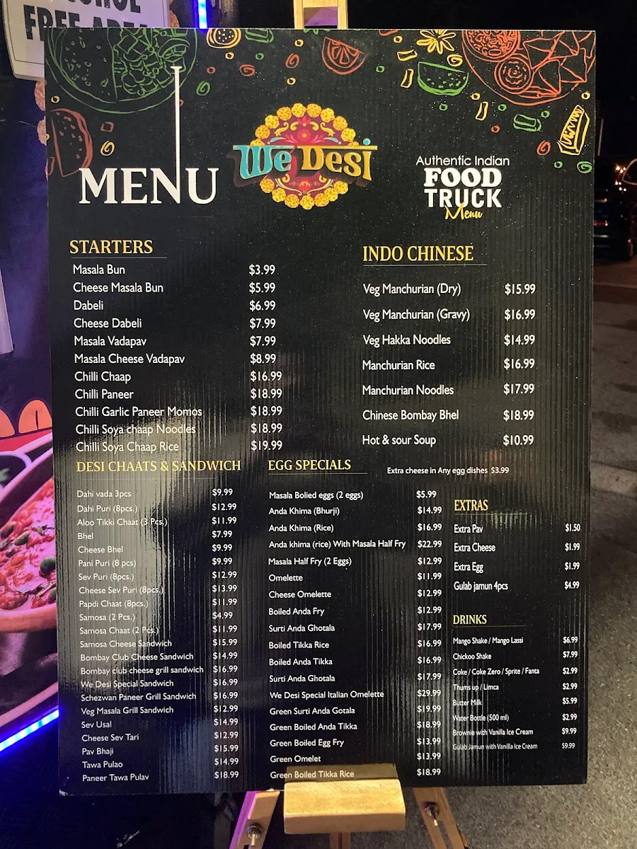 Menu, WE DESI