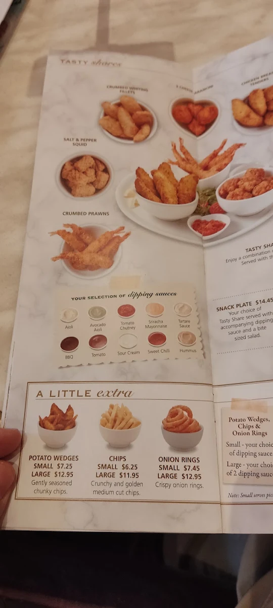 Menu, Dôme Café - Kalgoorlie