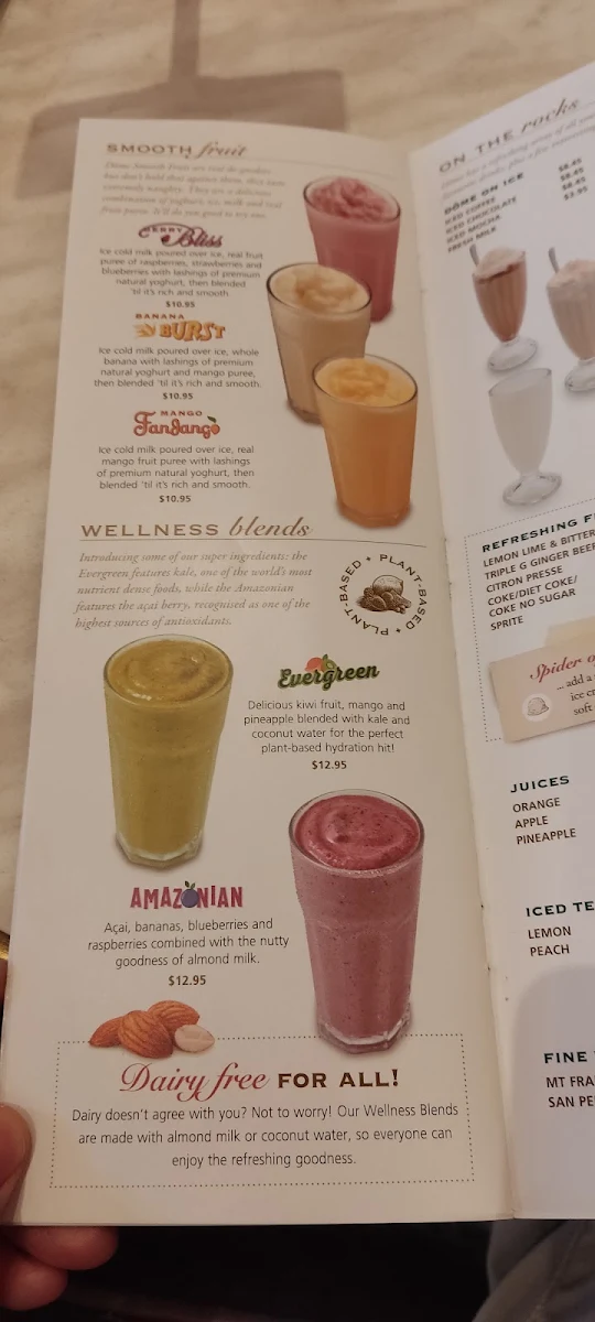 Menu, Dôme Café - Kalgoorlie