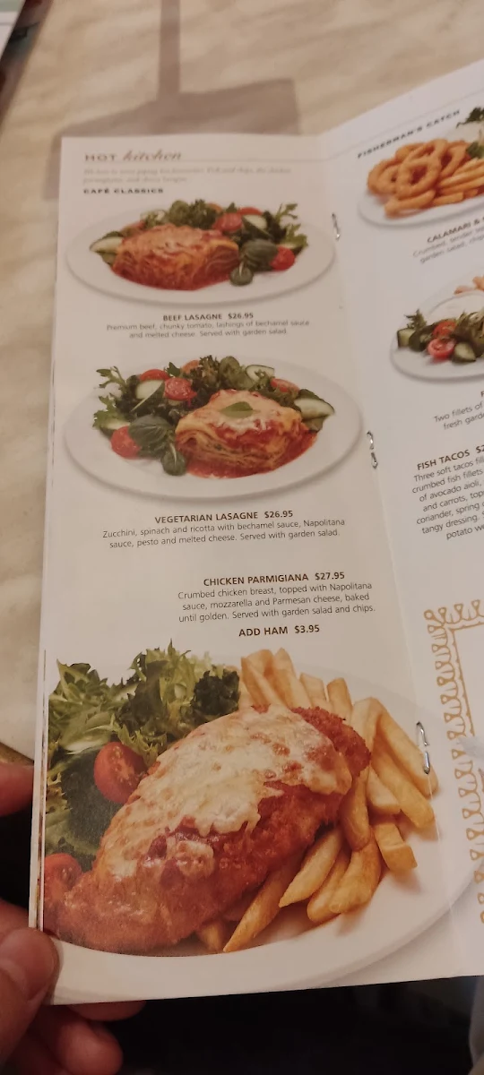 Menu, Dôme Café - Kalgoorlie