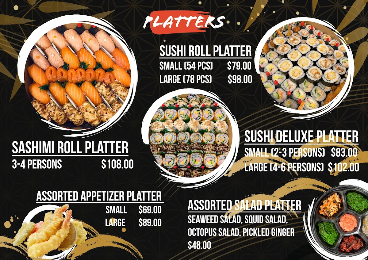 Menu, Sushi Mama