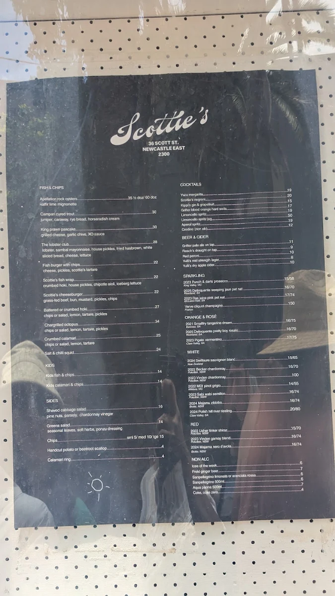Menu, Scottie's