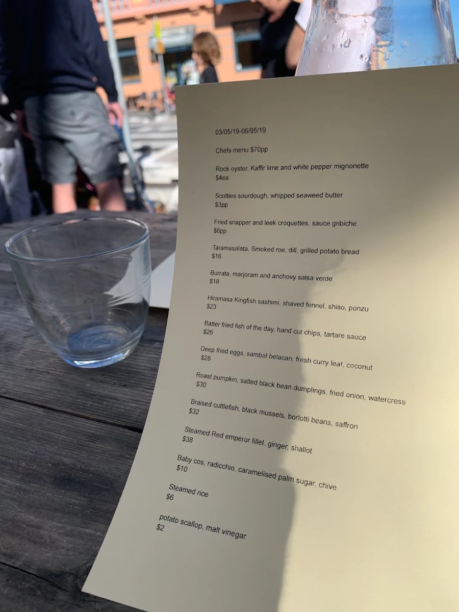 Menu, Scottie's