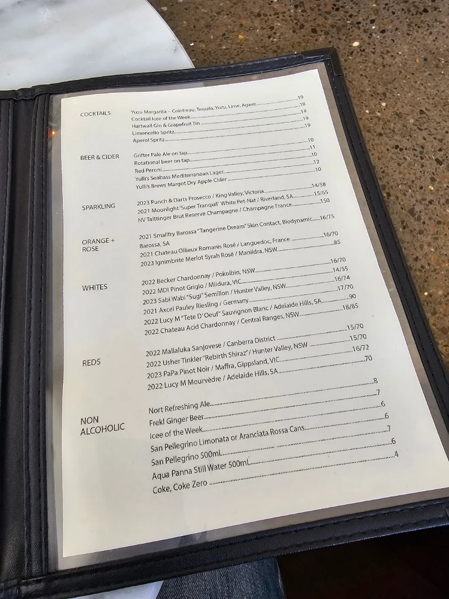 Menu, Scottie's