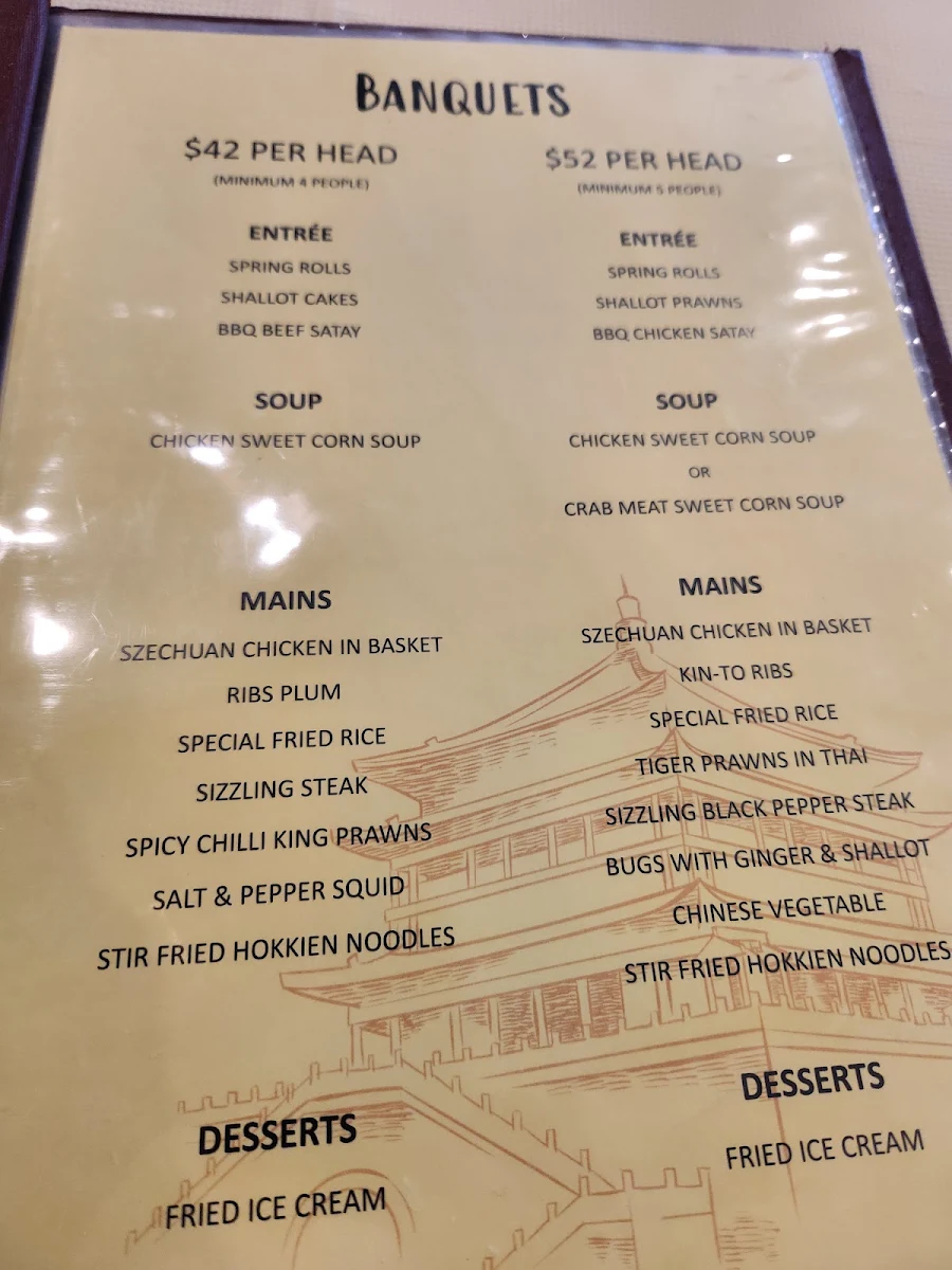 Menu, Prince Room Restaurant