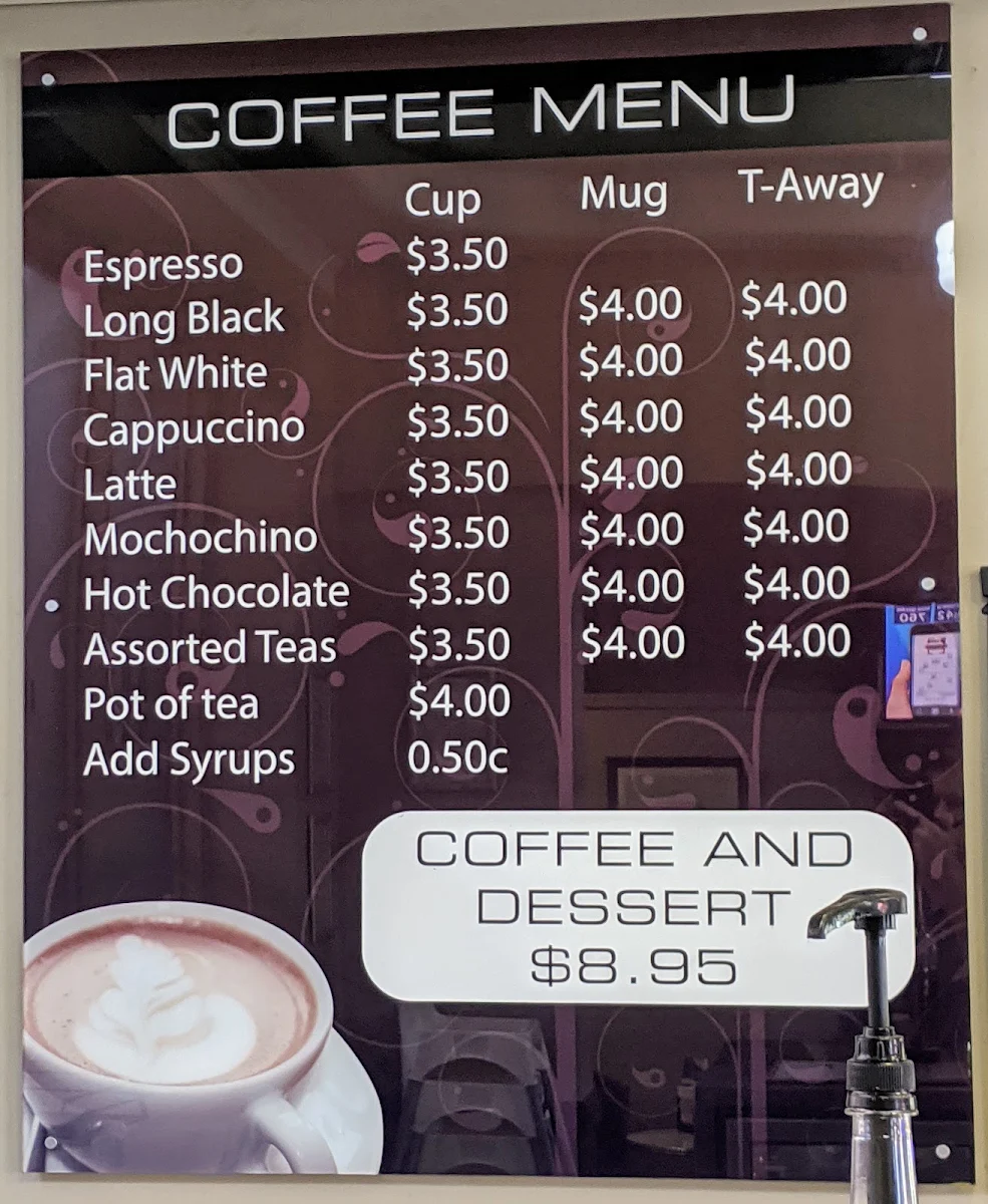 Menu, Beaudesert Hotel