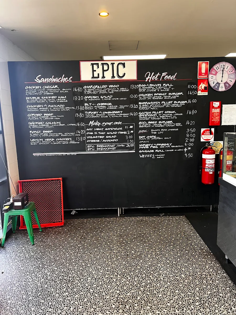 Menu, EPIC Sandwiches