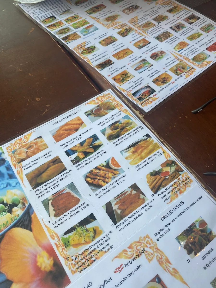 Menu, Spicy Thai