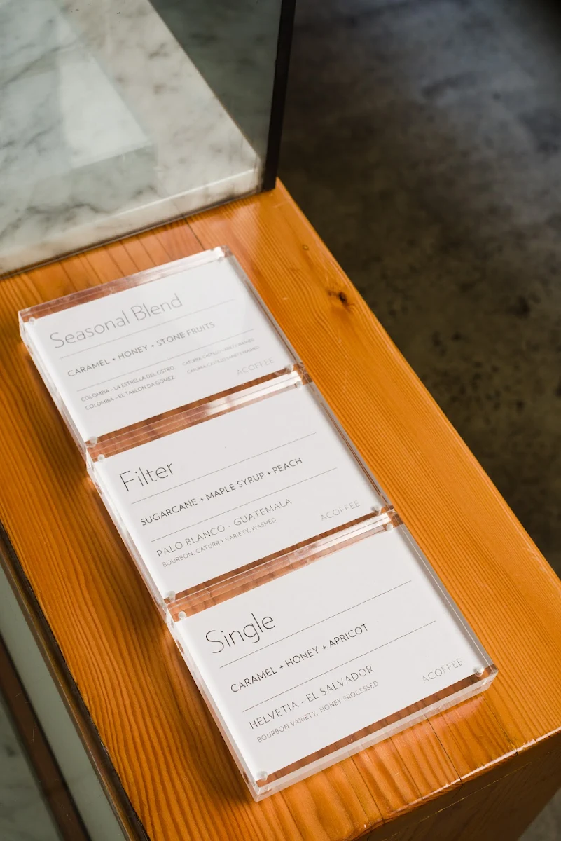 Menu, BENCH COFFEE CO. Slater St