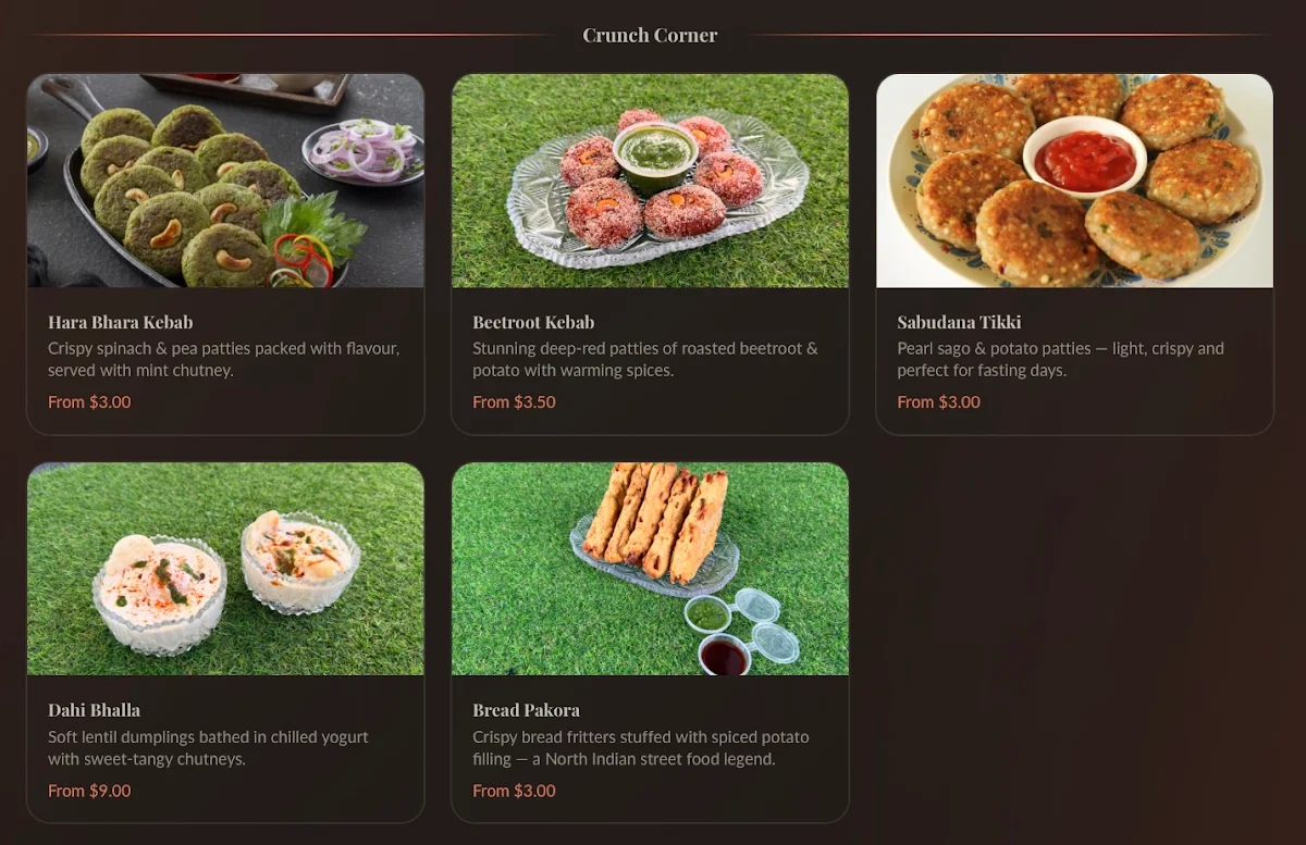 Menu, FlavrHub
