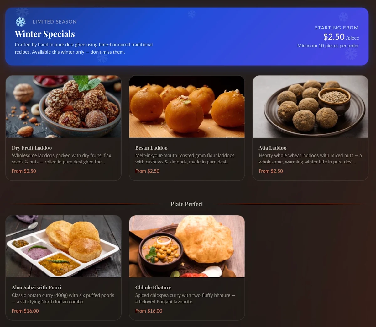 Menu, FlavrHub