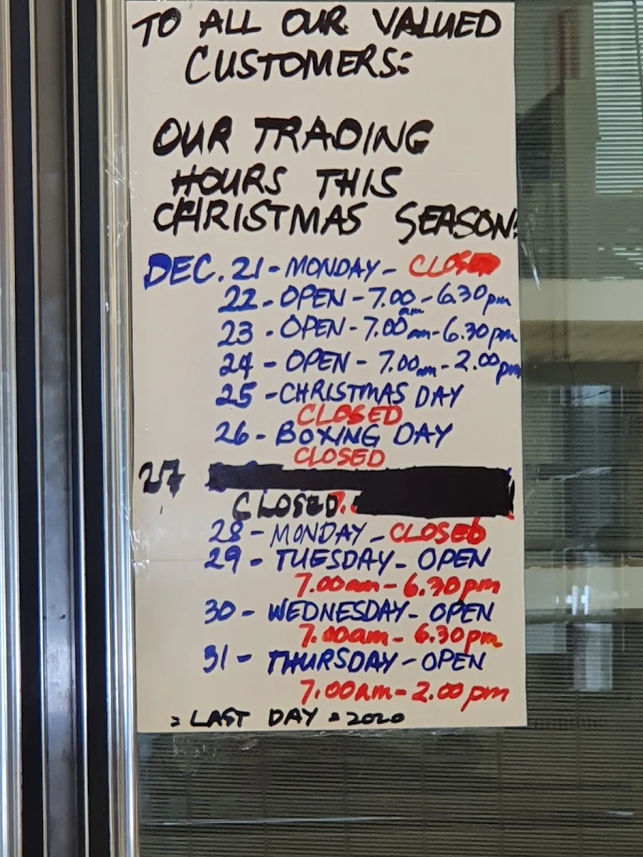 Menu, Starlight Bakery
