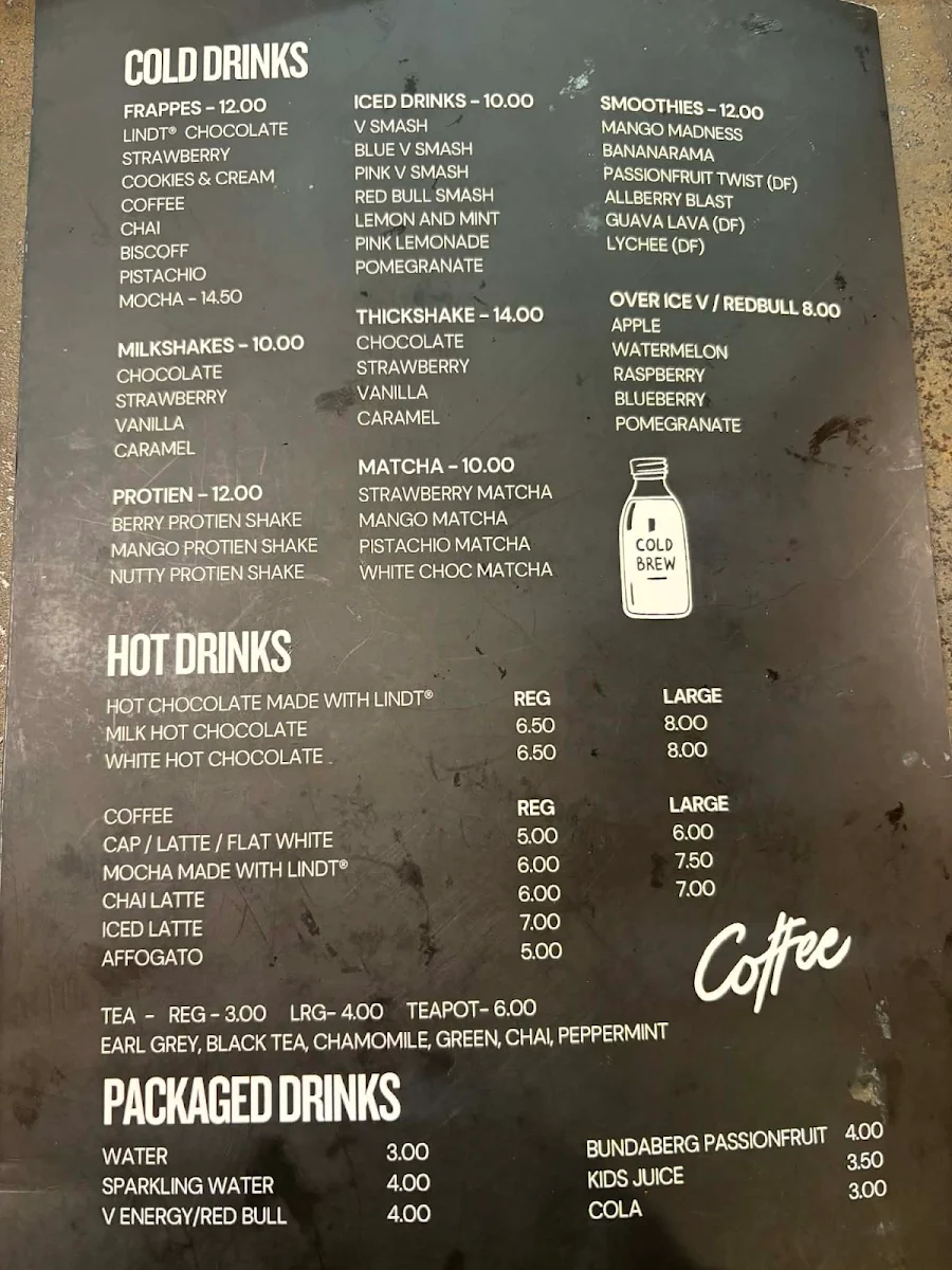 Menu, Sugar House