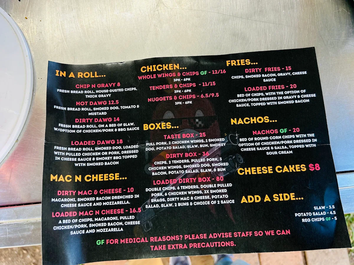 Menu, Smokin’ Chicks BBQ