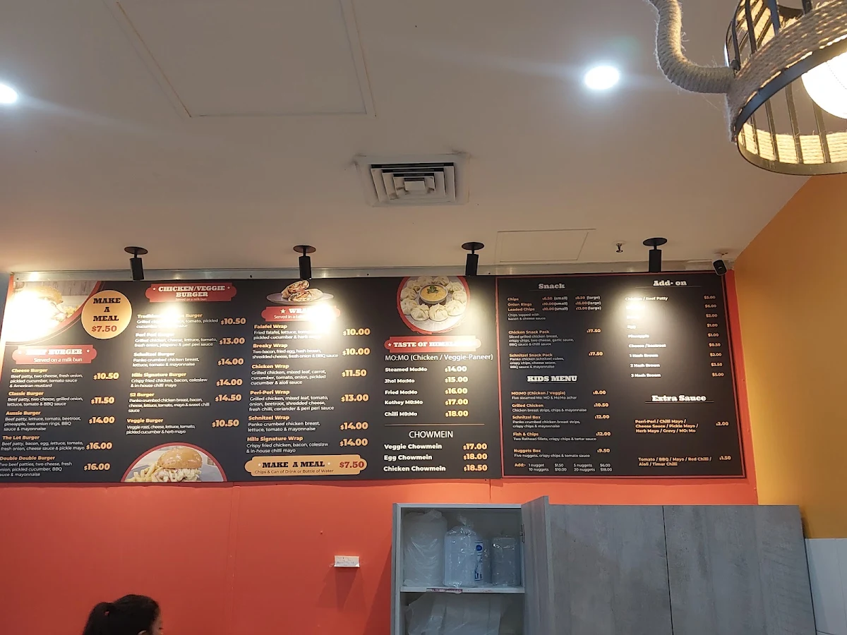 Menu, Hills Grills Riverstone