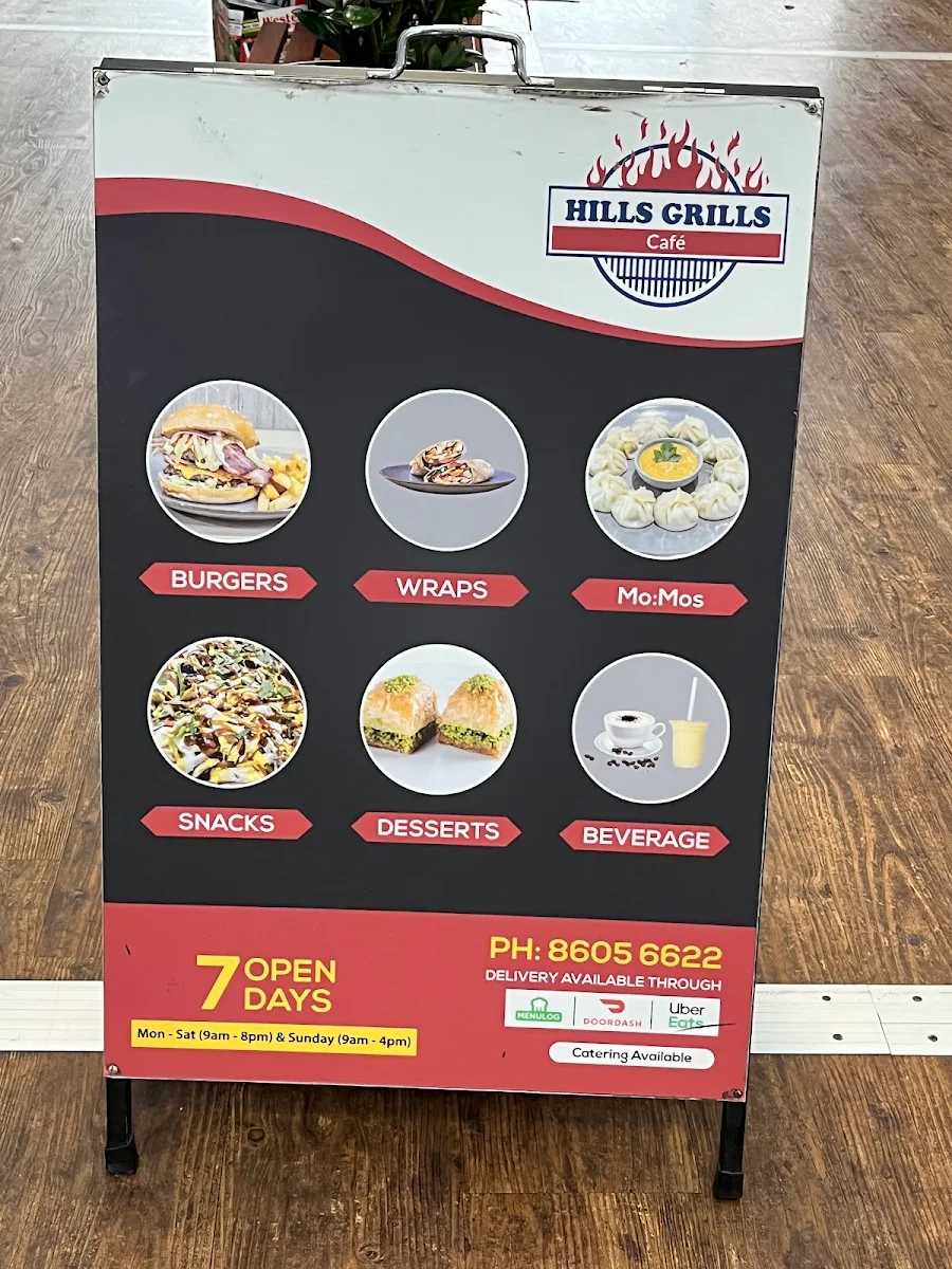 Menu, Hills Grills Riverstone