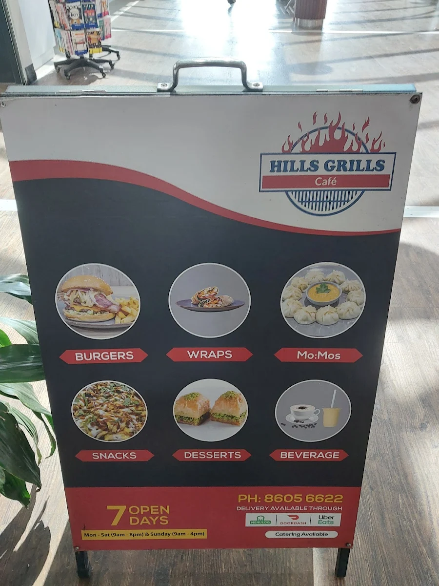 Menu, Hills Grills Riverstone