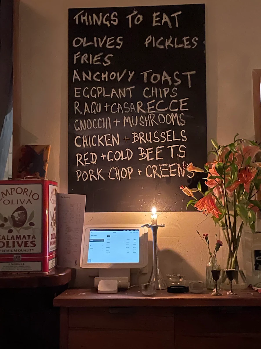 Menu, Bar Holiday
