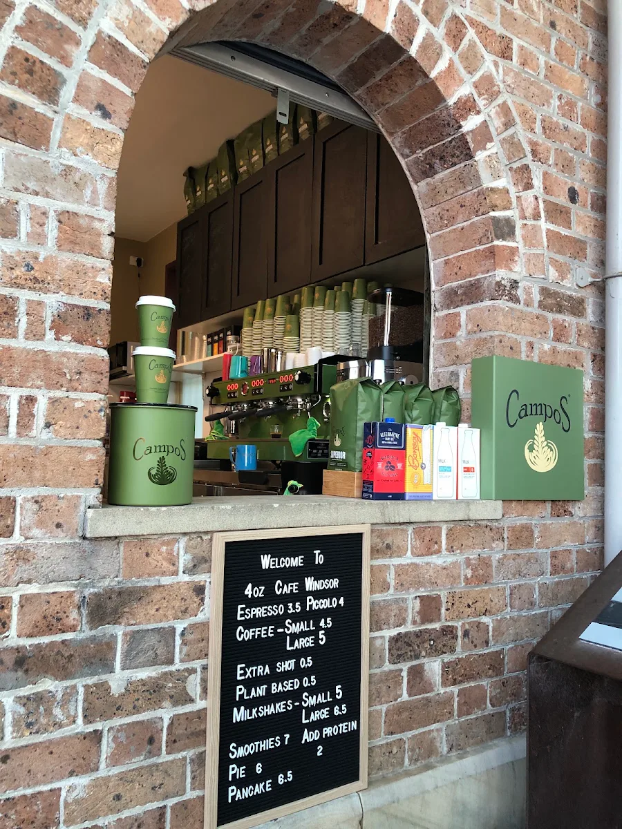 Menu, 4oz & Co cafe Windsor