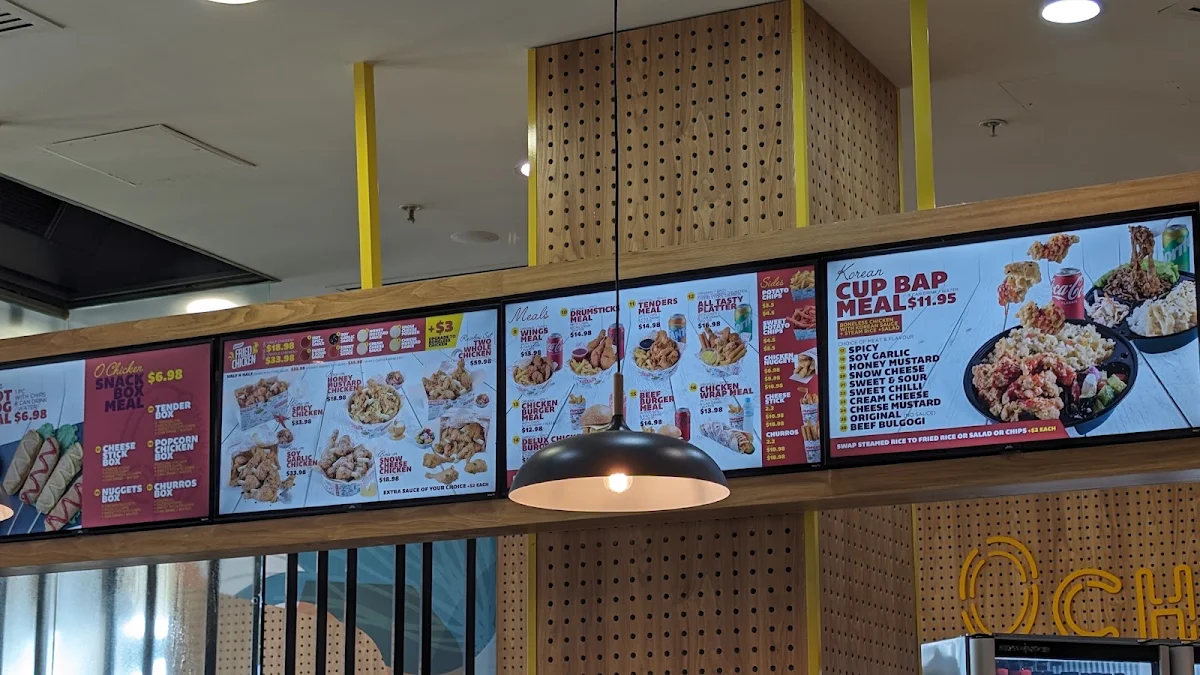 Menu, O Chicken Stockland Green Hills