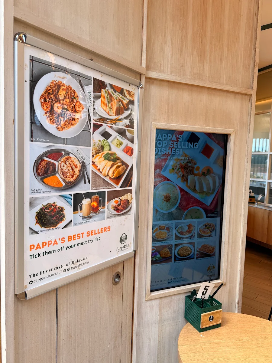 Menu, PappaRich Highpoint