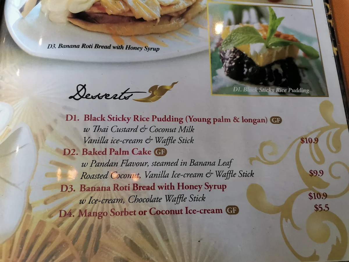 Menu, The SEAT Restaurant