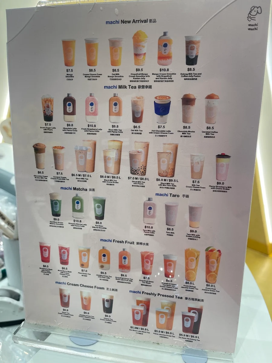 Menu, machi machi