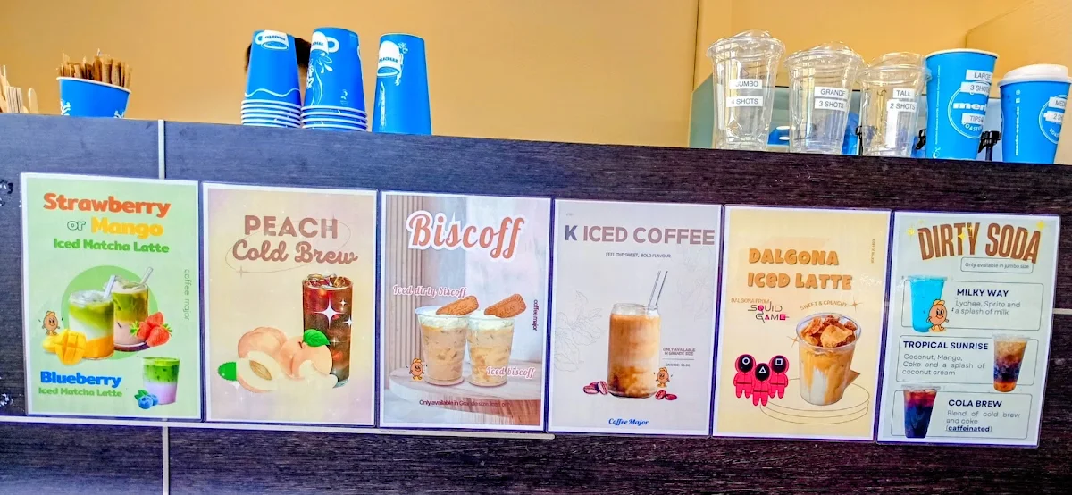 Menu, Coffee Major