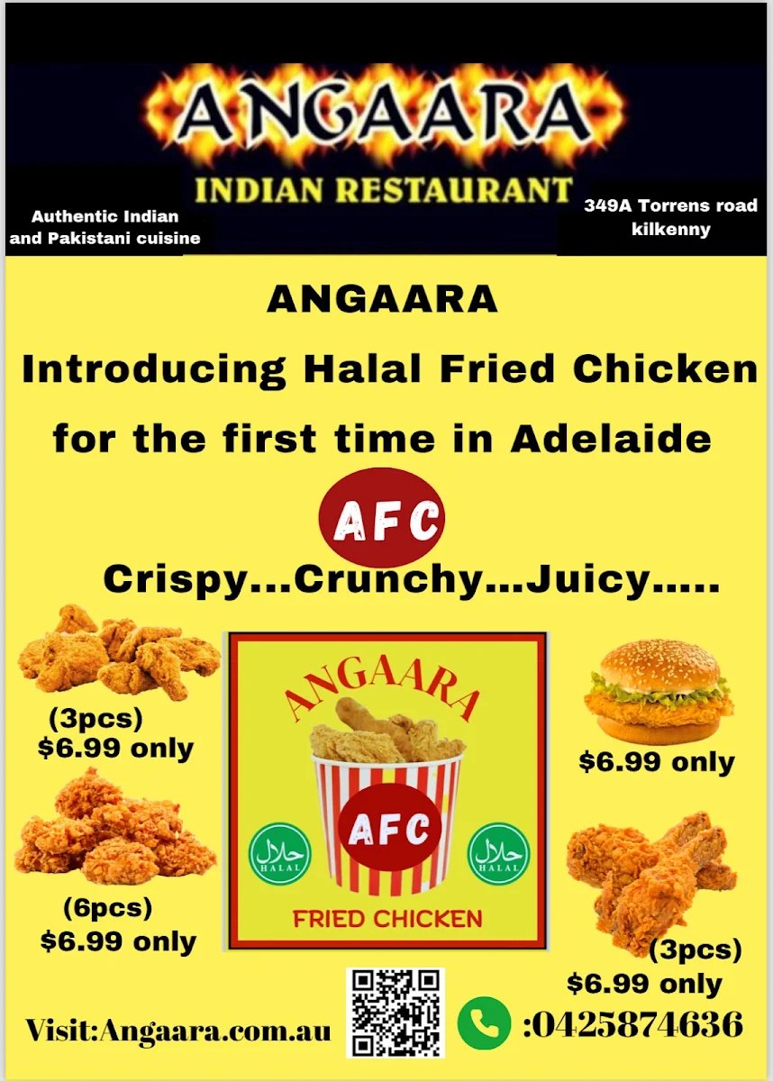 Menu, Dum Biryani at Angaara Indian Restaurant