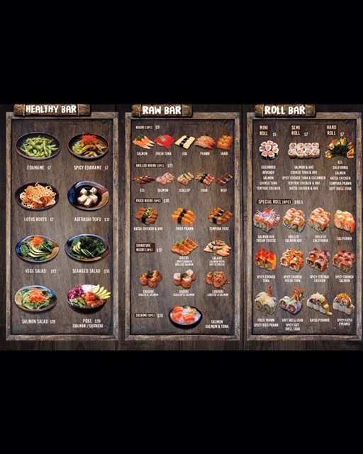 Menu, Blue Lemon Sushi Terrigal