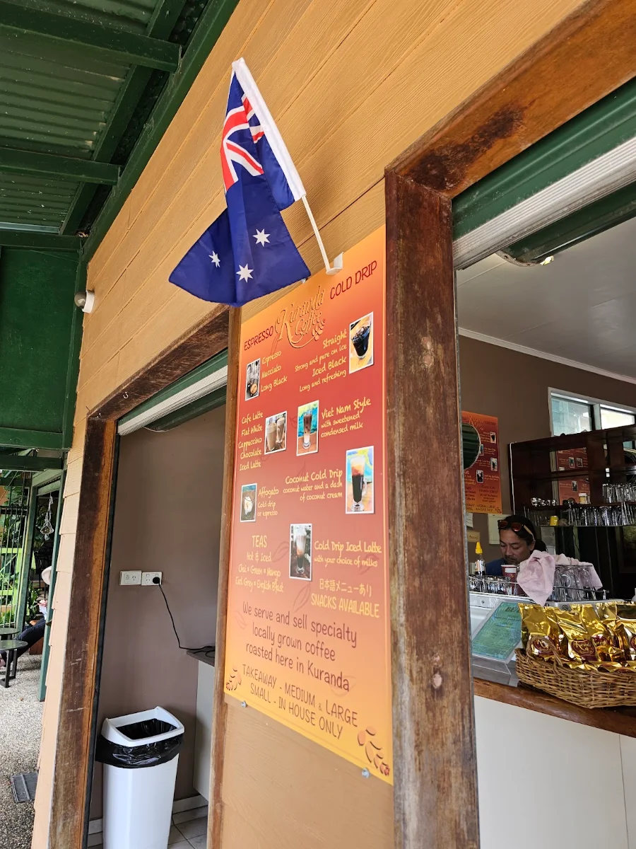 Menu, Kuranda Rainforest Coffee