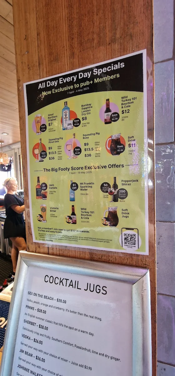 Menu, Magnums Hotel