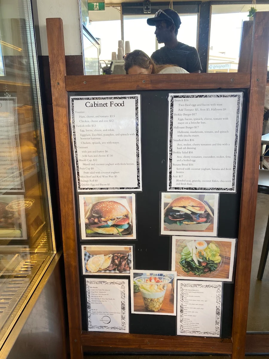 Menu, The Sorrento Social Cafe
