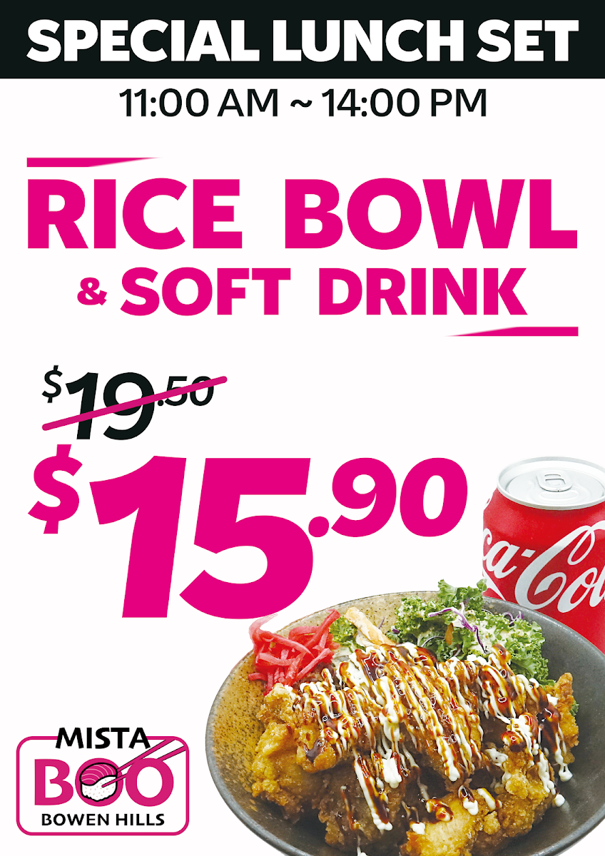 Menu, MistaBoo Sushi AYCE & TA - Bowen Hills