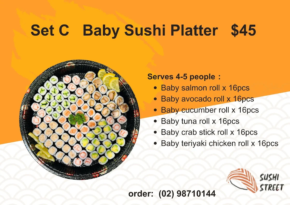 Menu, Sushi Street